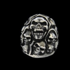 Skull Ring For Motor Biker - TR95